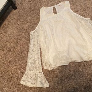 Hollister lace cold shoulder long sleeve
